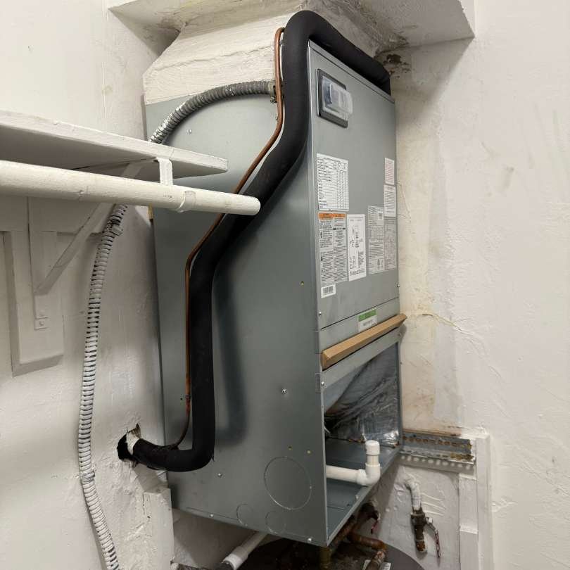 Indoor HVAC unit during preventive AC maintenance service in a Miami home, ensuring system longevity and efficiency.