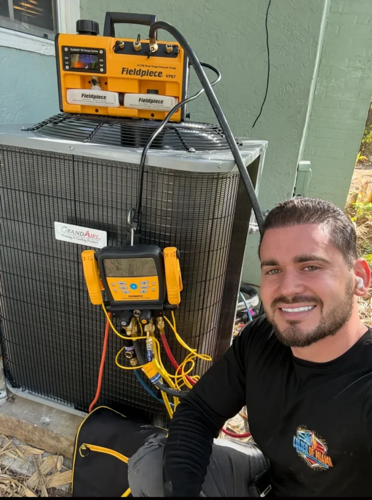 Colder of Miami HVAC technician serving Miami Beach with professional equipment